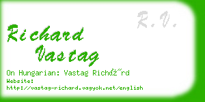 richard vastag business card